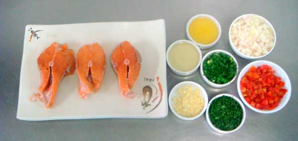 Ingredientes do Escabeche de Salmão - Receita Exclusiva Tapera Branca Restaurante