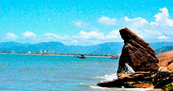 Praia da Pedra da Freira - Vista da cidade - Praias de Caraguatatuba